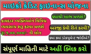 માઇક્રો ક્રેડિટ ફાઇનાન્સ યોજના